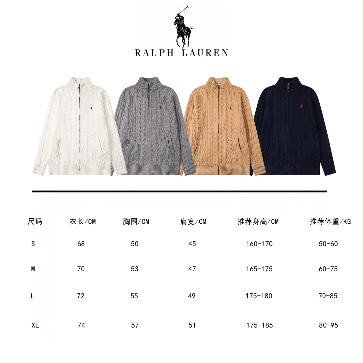 Size chart P250